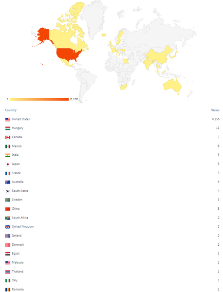 map and list of countries