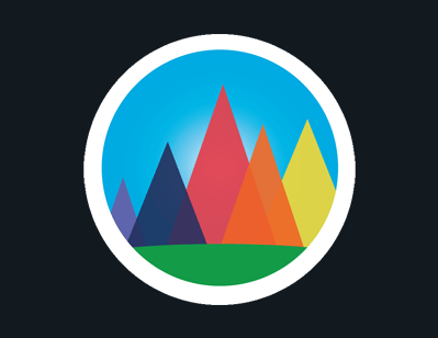 ULMS icon showing multicolored mountains